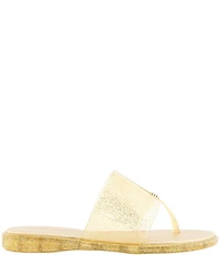 Andre Assous Naama Glitter Jelly Thong Flat Sandals