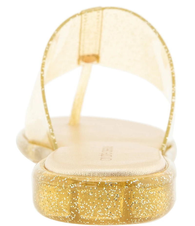 Andre Assous Naama Glitter Jelly Thong Flat Sandals