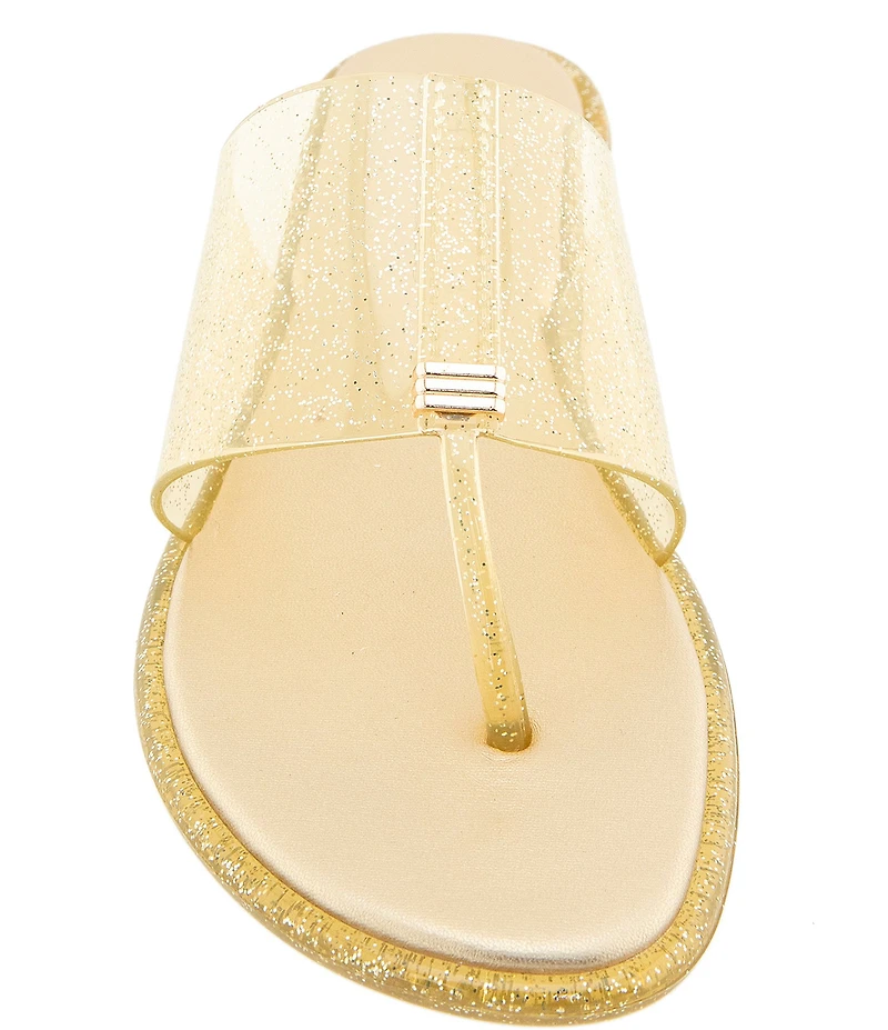 Andre Assous Naama Glitter Jelly Thong Flat Sandals