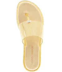Andre Assous Naama Glitter Jelly Thong Flat Sandals