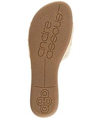 Andre Assous Nabil Caged Glitter Jelly Flat Slide Sandals