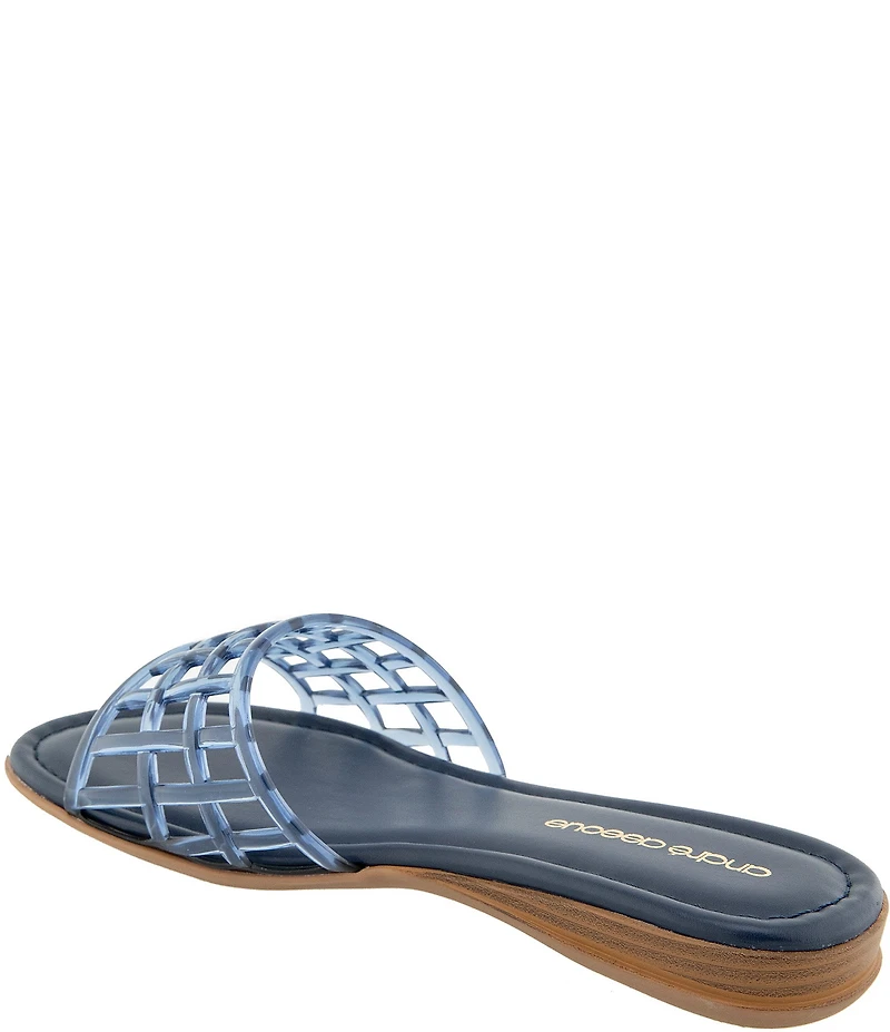 Andre Assous Nabil Caged Jelly Flat Slide Sandals