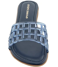 Andre Assous Nabil Caged Jelly Flat Slide Sandals