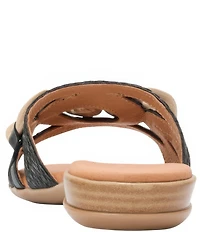 Andre Assous Neela Raffia Resin Chain Slide Sandals