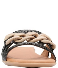 Andre Assous Neela Raffia Resin Chain Slide Sandals