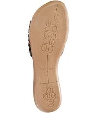 Andre Assous Neela Raffia Resin Chain Slide Sandals