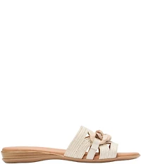 Andre Assous Neela Raffia Resin Chain Slide Sandals
