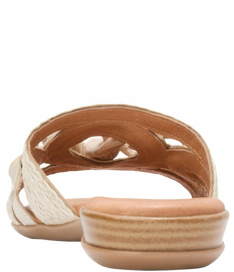 Andre Assous Neela Raffia Resin Chain Slide Sandals