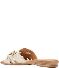 Andre Assous Neela Raffia Resin Chain Slide Sandals