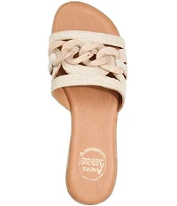 Andre Assous Neela Raffia Resin Chain Slide Sandals