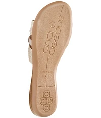 Andre Assous Neela Raffia Resin Chain Slide Sandals