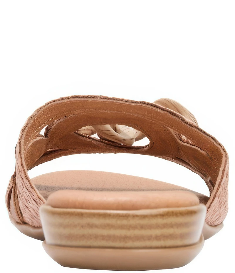 Andre Assous Neela Raffia Resin Chain Slide Sandals