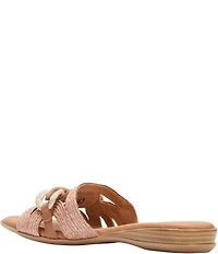 Andre Assous Neela Raffia Resin Chain Slide Sandals