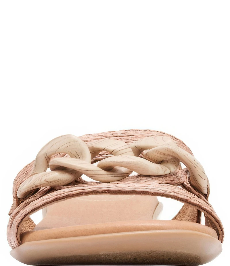 Andre Assous Neela Raffia Resin Chain Slide Sandals