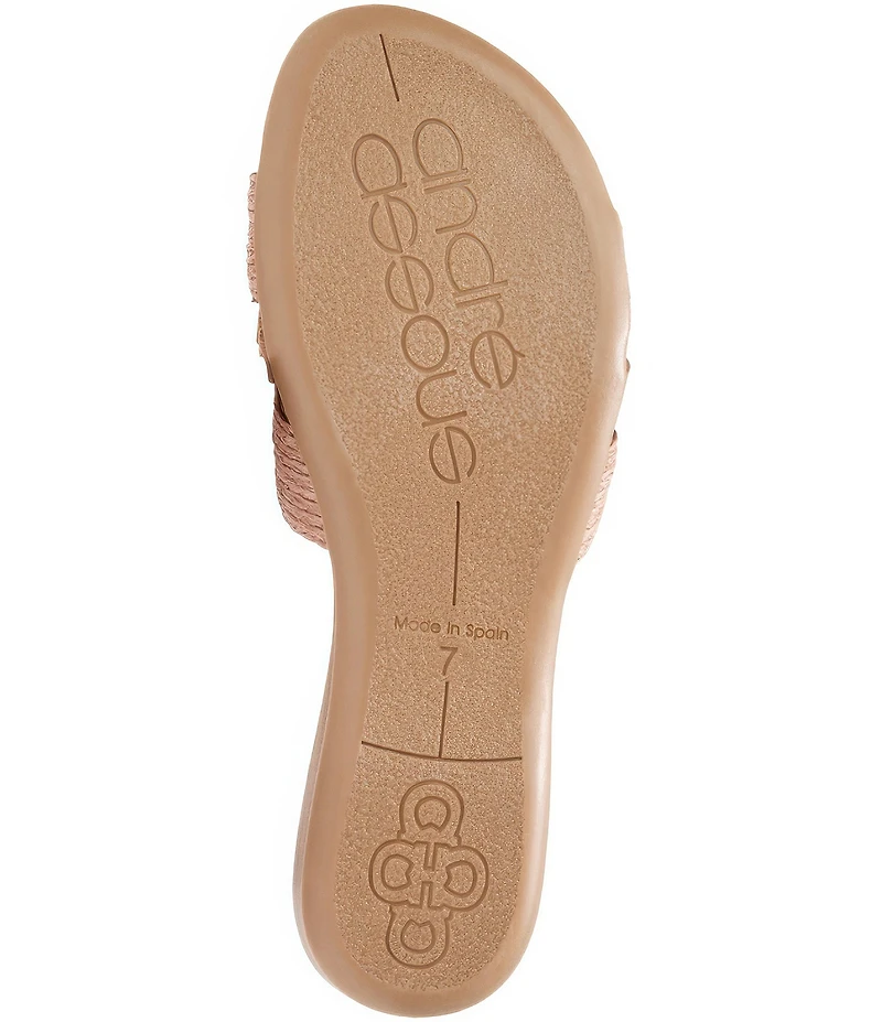 Andre Assous Neela Raffia Resin Chain Slide Sandals