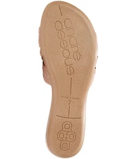 Andre Assous Neela Raffia Resin Chain Slide Sandals