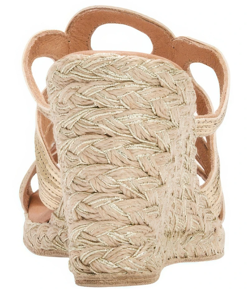 Andre Assous Neena Metallic Espadrille Wedge Slide Sandals