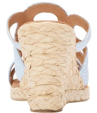 Andre Assous Neena Raffia Espadrille Wedge Slide Sandals