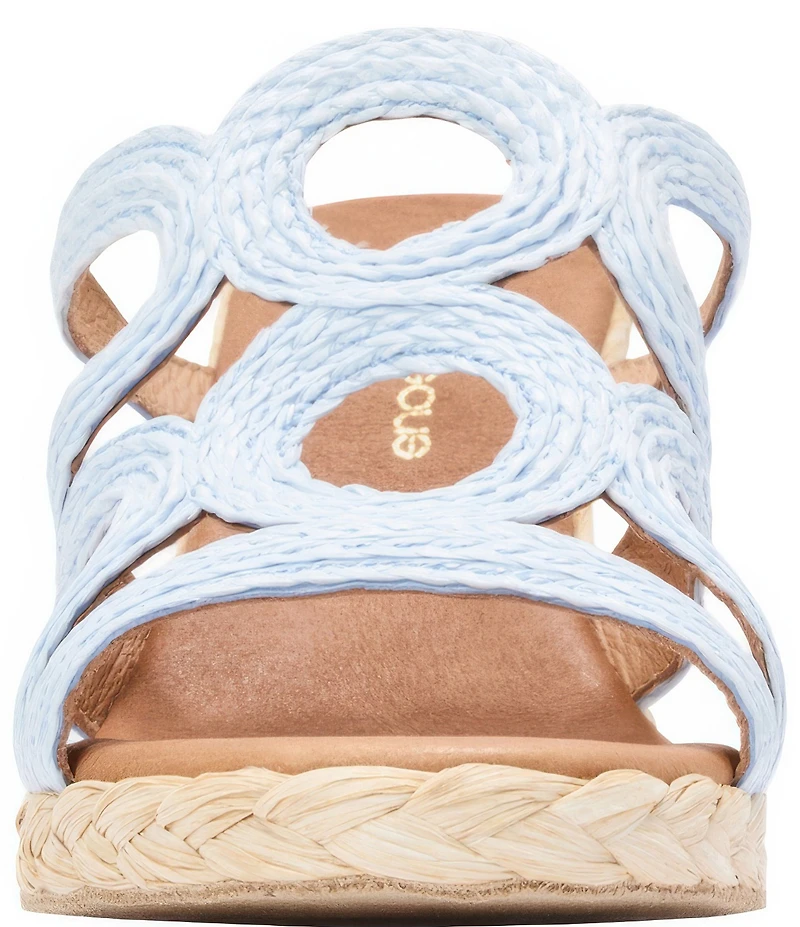 Andre Assous Neena Raffia Espadrille Wedge Slide Sandals
