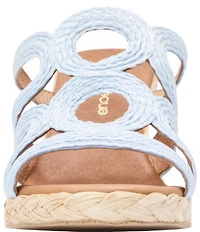 Andre Assous Neena Raffia Espadrille Wedge Slide Sandals