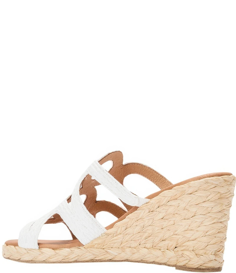 Andre Assous Neena Raffia Espadrille Wedge Slide Sandals