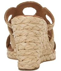 Andre Assous Neena Raffia Espadrille Wedge Slide Sandals