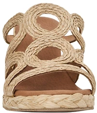 Andre Assous Neena Raffia Espadrille Wedge Slide Sandals