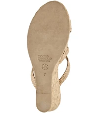 Andre Assous Neena Raffia Espadrille Wedge Slide Sandals