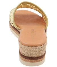 Andre Assous Nessie Raffia Wedge Slide Sandals