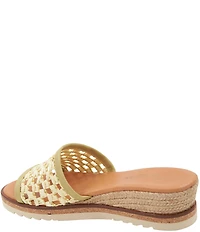 Andre Assous Nessie Raffia Wedge Slide Sandals