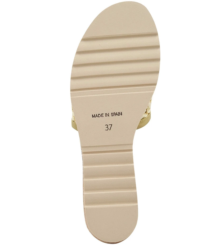 Andre Assous Nessie Raffia Wedge Slide Sandals