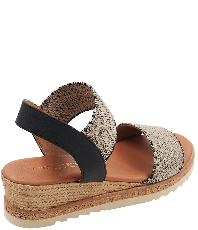 Andre Assous Neveah Raffia Ankle Strap Espadrille Platform Wedge Sandals