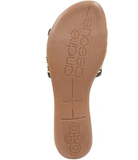 Andre Assous Niles Raffia Bit Buckle Slides