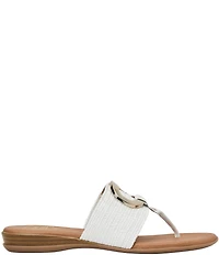 Andre Assous Nixi Stretch Raffia Ornamented Thong Sandals