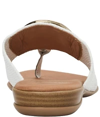 Andre Assous Nixi Stretch Raffia Ornamented Thong Sandals
