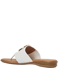 Andre Assous Nixi Stretch Raffia Ornamented Thong Sandals