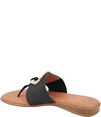 Andre Assous Nixi Stretch Raffia Ornamented Thong Sandals