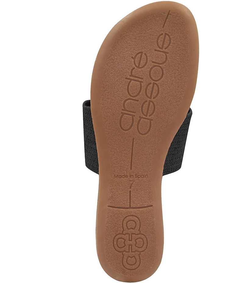 Andre Assous Nixi Stretch Raffia Ornamented Thong Sandals