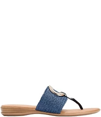 Andre Assous Nixi Stretch Raffia Ornamented Thong Sandals