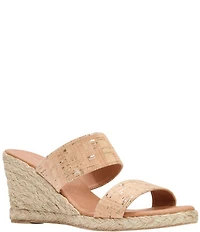 Andre Assous Nolita Cork Espadrille Wedge Slide Sandals