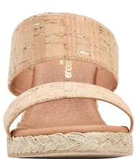 Andre Assous Nolita Cork Espadrille Wedge Slide Sandals