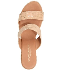 Andre Assous Nolita Cork Espadrille Wedge Slide Sandals
