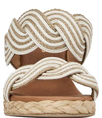 Andre Assous Nolita Twist Raffia Espadrille Wedge Slide Sandals