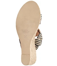 Andre Assous Nolita Twist Raffia Espadrille Wedge Slide Sandals