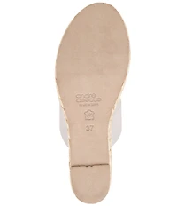 Andre Assous Nori Clear Vinyl Espadrille Wedge Slide Sandals
