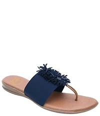 Andre Assous Novalee Featherweight Elastic Leather Fringe Thong Sandals