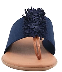 Andre Assous Novalee Featherweight Elastic Leather Fringe Thong Sandals