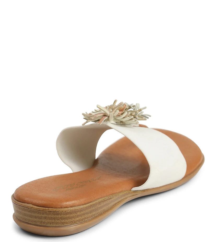 Andre Assous Novalee Featherweight Elastic Leather Fringe Thong Sandals