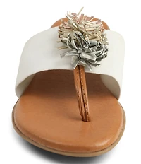 Andre Assous Novalee Featherweight Elastic Leather Fringe Thong Sandals