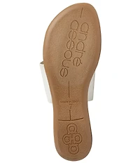 Andre Assous Novalee Featherweight Elastic Leather Fringe Thong Sandals